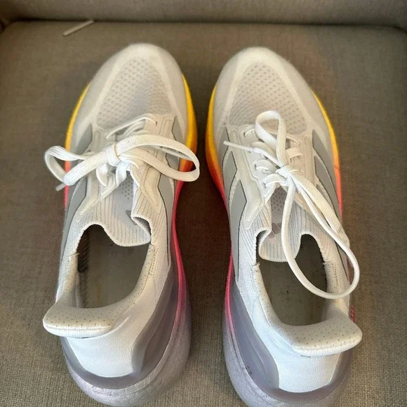 Adidas Ultraboost Light 5X Cloud White Halo Silver Lucid Pink Womens 7 NO INSOLE